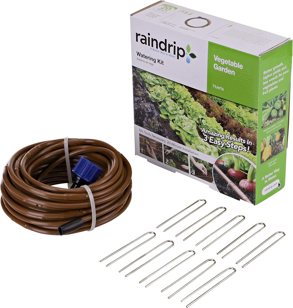 R567DT Drip Irrigation Watering Kit for Vegetable Gardens Includes 50 Feet Line